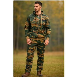 Boulder Creek Camouflage Hoodie Jacket Cargo Sweatpants Thermal Lined Hunting L